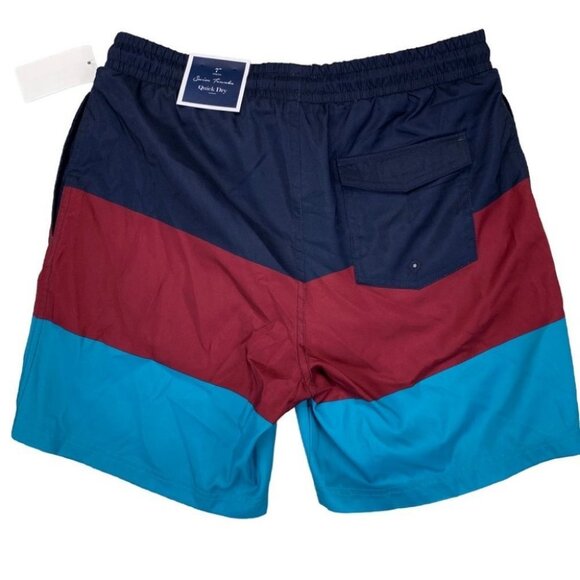 Club room Mens Expandable Waist Color Block Classic Fit Quick-Dry Swim Trunks S - Picture 2 of 8
